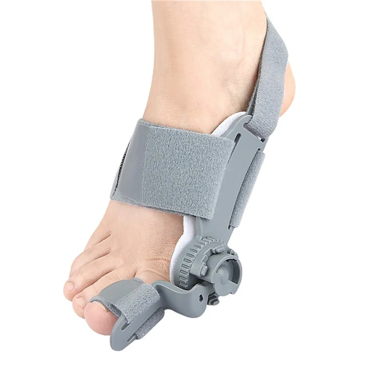 008 1 Stück Verstellbarer Hallux Valgus Korrektur Bandage Drehbarer Zehenspreizer Richter - Grau