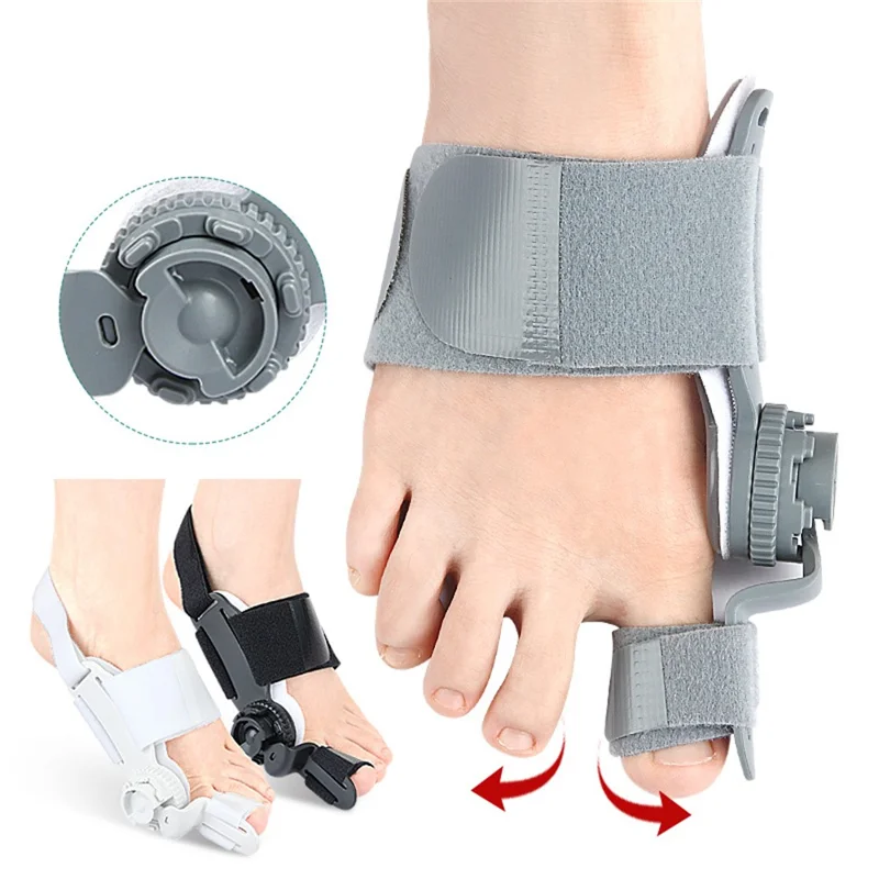 008 1Pc Adjustable Bunion Corrector Foot Hallux Valgus Brace Rotatable Toe Separator Straightener - White