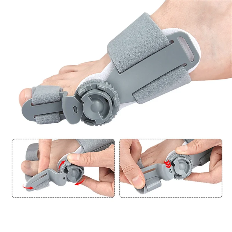 008 1Pc Adjustable Bunion Corrector Foot Hallux Valgus Brace Rotatable Toe Separator Straightener - White