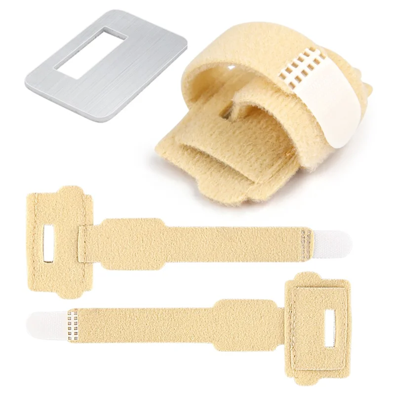011 Separatore per Dita 1 Pezzo Correttore Alluce Valgo Distanziatore per Alluce Raddrizzatore con Piastra in Alluminio Integrata - Nude