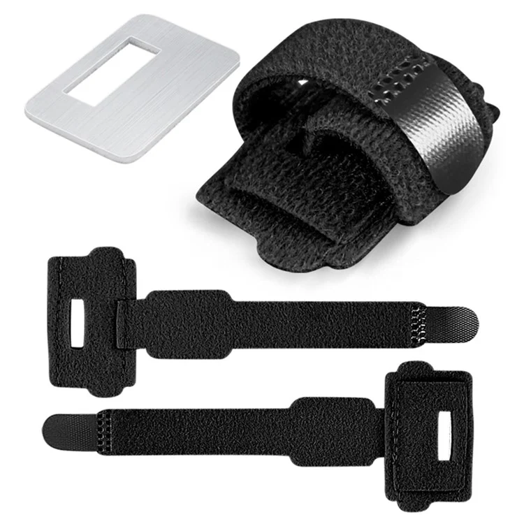 011 1 Pièce Séparateur d'Orteils Correcteur d'Hallux Valgus Écarteur d'Orteils Redresseur avec Plaque en Aluminium Intégrée - Noir