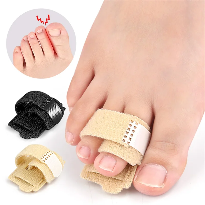 011 1 Pièce Séparateur d'Orteils Correcteur d'Hallux Valgus Écarteur d'Orteils Redresseur avec Plaque en Aluminium Intégrée - Noir