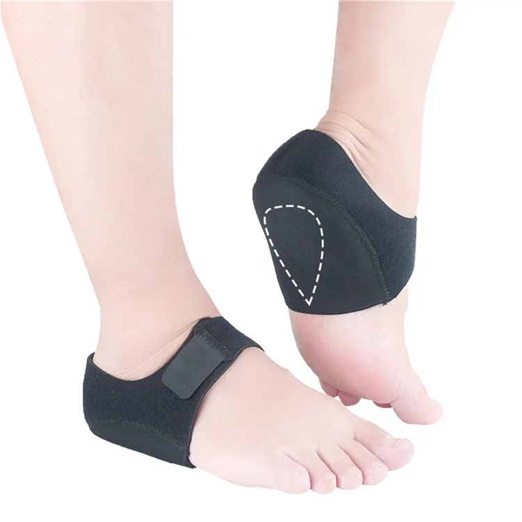1 Pair New Magic Tape Heel Protector S Size Cushioned Inserts for Heel Pain Relief Comfortable Adjustable Design - Black
