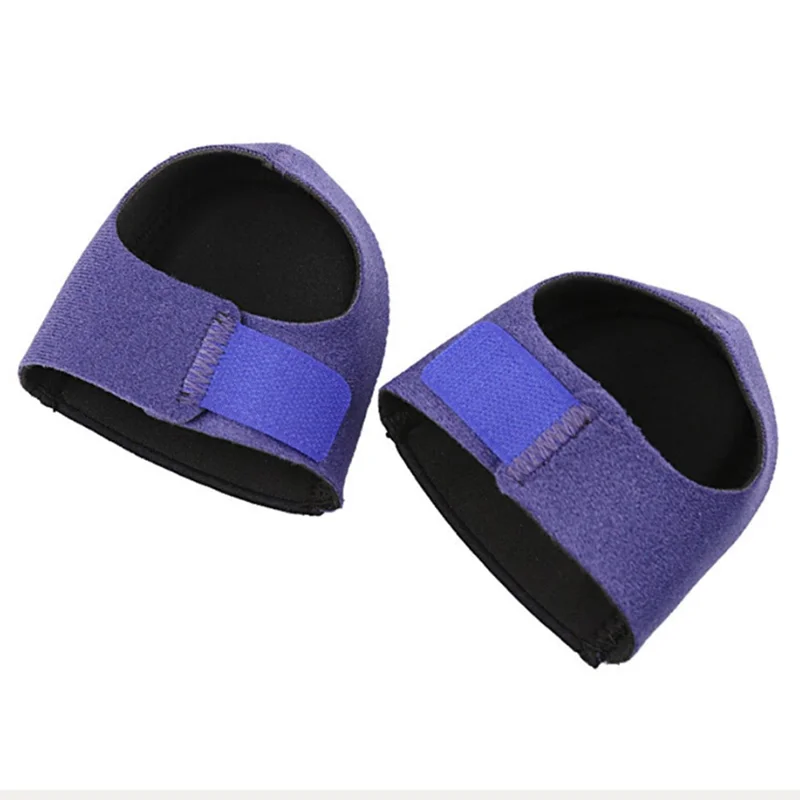 1 Pair New Magic Tape Heel Protector S Size Cushioned Inserts for Heel Pain Relief Comfortable Adjustable Design - Blue