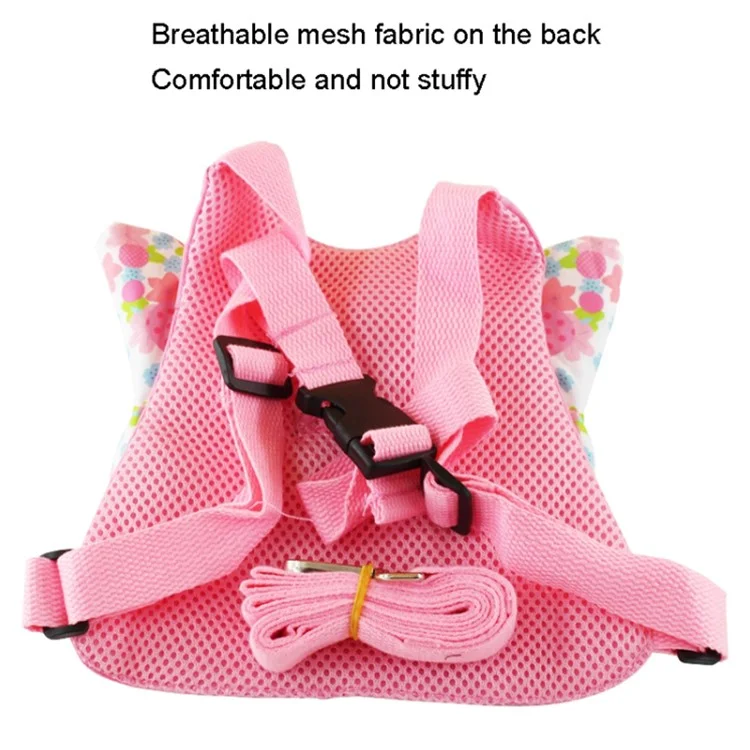Wings Design Baby Toddler Walking Harness Kids Safety Harness with Rein Strap - Vermelho