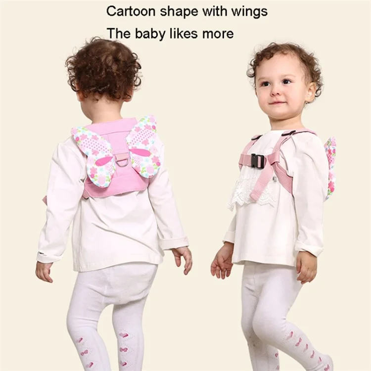 Wings Design Baby Toddler Walking Harness Kids Safety Harness with Rein Strap - Red