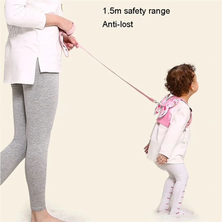 Arnês de segurança para bebês e crianças pequenas com alça - Rosa 