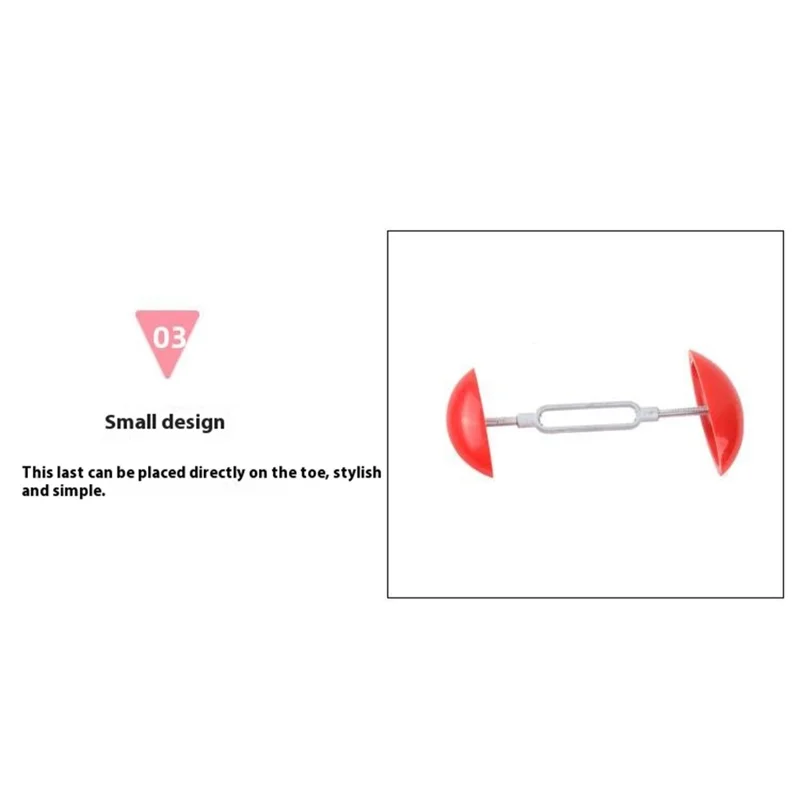 1 Pair Shoe Stretcher Adjustable Width Length Expander Boot Tree for Bunions Calluses Hammertoes - Red