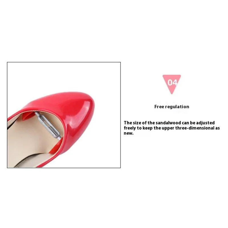 1 Pair Shoe Stretcher Adjustable Width Length Expander Boot Tree for Bunions Calluses Hammertoes - Red