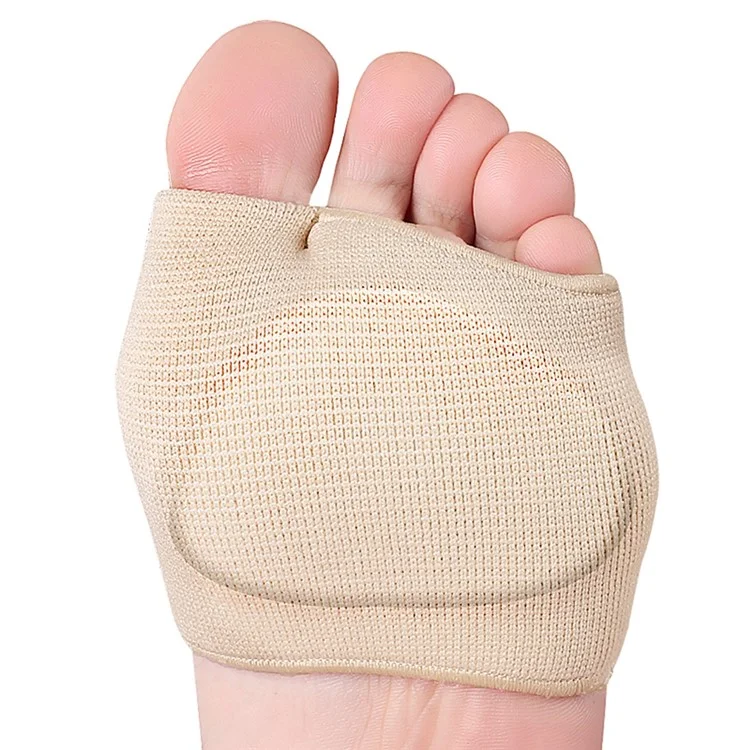 1 Paar S Größe Hallux Valgus Entlastungsmanschette Metatarsales Gel-Kissen Korrektur Schräg Genähter Fußschutz - Schwarz
