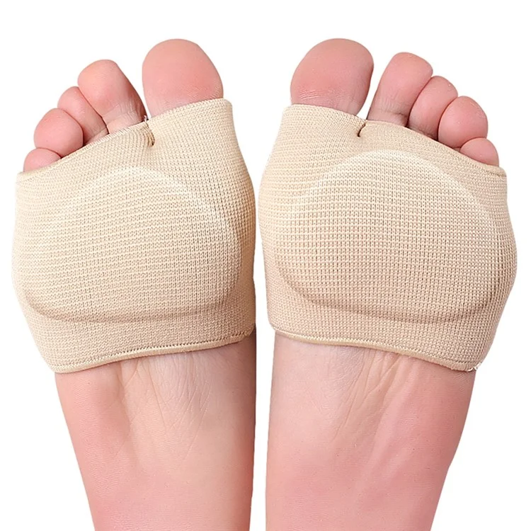 1 Paar S Größe Hallux Valgus Entlastungsmanschette Metatarsales Gel-Kissen Korrektur Schräg Genähter Fußschutz - Schwarz
