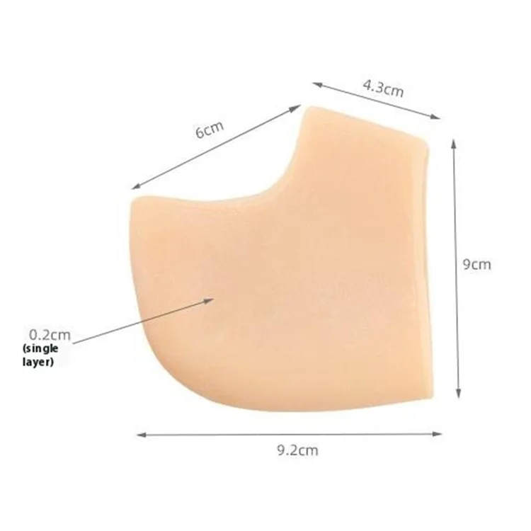 1 Paar Einheitsgröße Fersenschutz-Sleeve SEBS Polster für Plantarfasziitis Kallus Sporn - Weiß