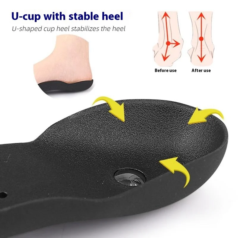 044 1 Pair Magnetic Arch Support Half Insoles Foot Orthotic Insert for Pain Relief  /  Posture Improvement, Size M