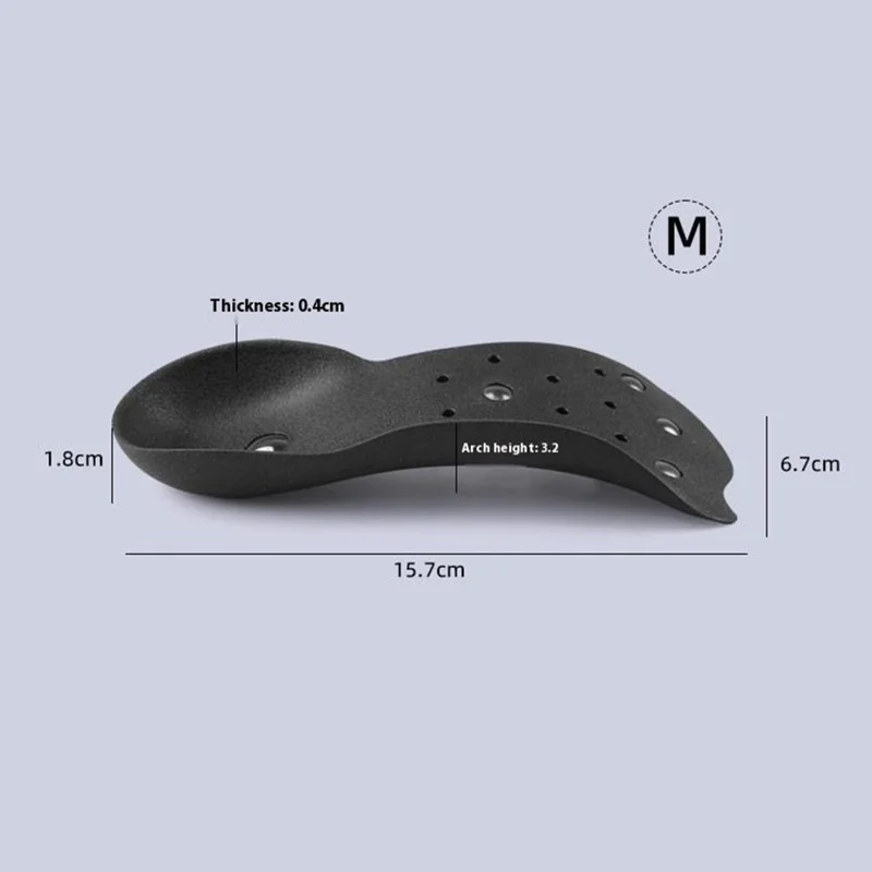 044 1 Pair Magnetic Arch Support Half Insoles Foot Orthotic Insert for Pain Relief  /  Posture Improvement, Size M