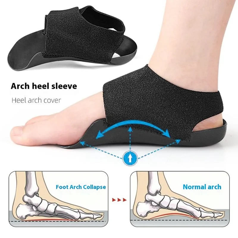 069 1 Paio di Supporto Arcata Manicotto per Tallone Sollievo Dolore al Piede Fascite Plantare Cuscinetto Ortopedico, Taglia M