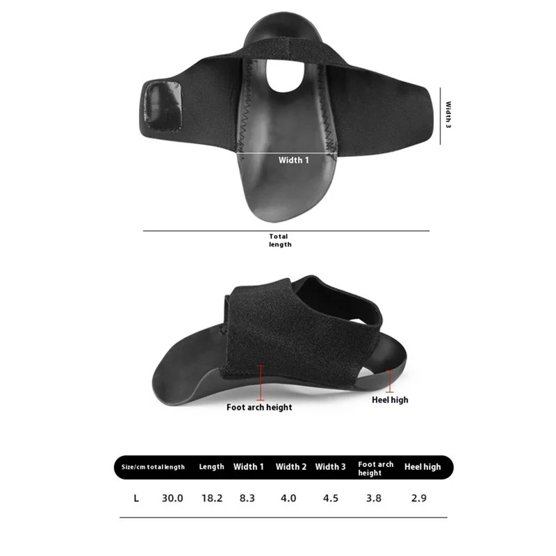 069 1 Pair Orthopedic Arch Support Insole with Arch Half Cushion for X / O Type Leg Wearable Shoe Heel Cover, Size L