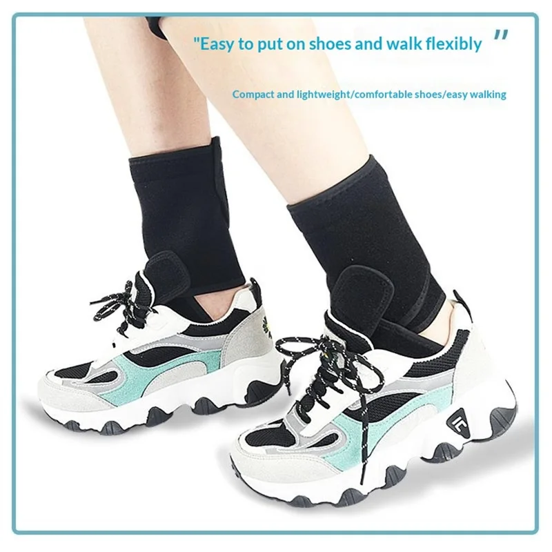 Foot Drop Support Ankle Brace 4 Straps Adjustable Plantar Fasciitis Splint for Walking Stability - Right