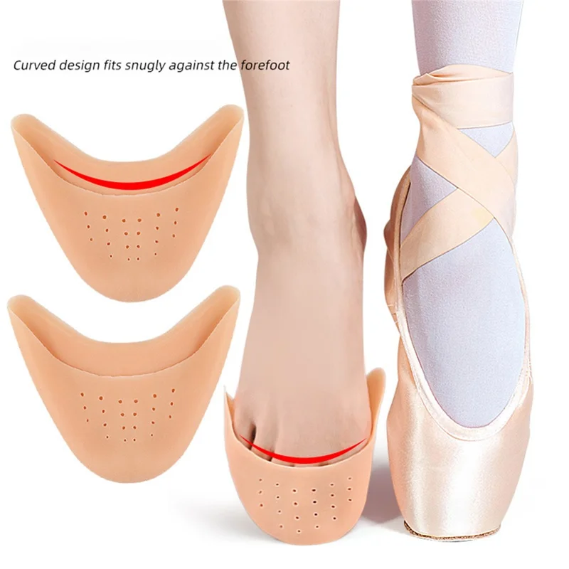 SEBS Zoolplaten Balletten Teenbeschermers Zacht Dikke Pointeshoes Guards voor Dans - Met Gaten / Wit