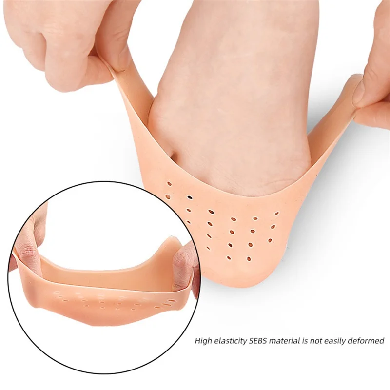 SEBS Zoolplaten Balletten Teenbeschermers Zacht Dikke Pointeshoes Guards voor Dans - Met Gaten / Wit