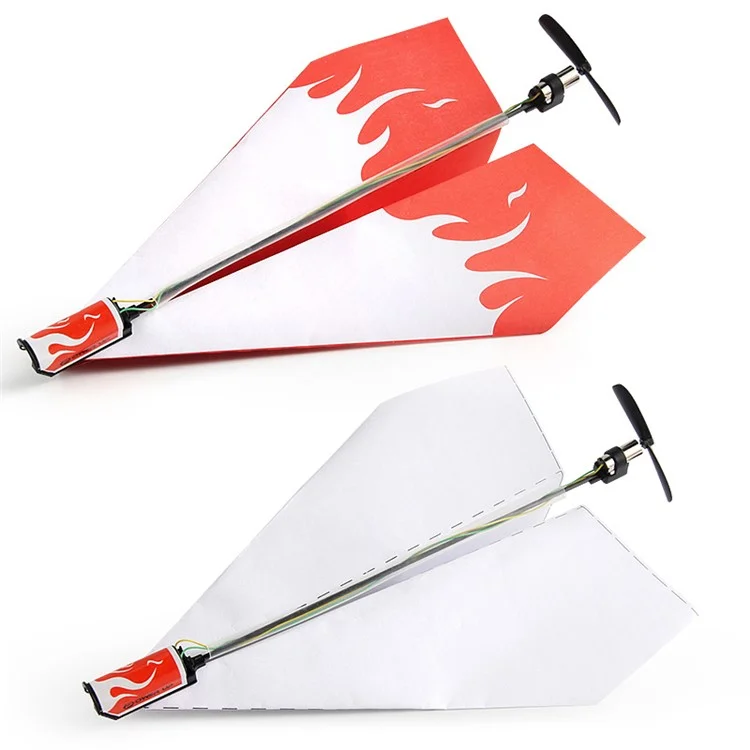DIY Elektrisches Papierflugzeug Kinder Spielzeug Motorisiertes Faltbares Flugzeugmodell mit Propeller