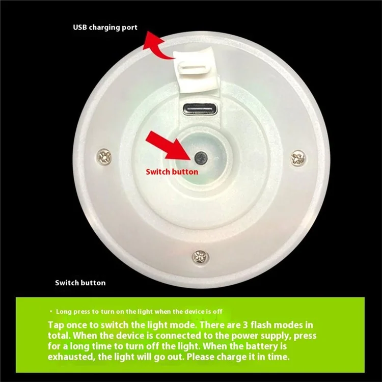 LZ101B  /  C 27cm LED Light Up Flying Disc Rechargeable 3-Color LED Outdoor Sports Interactive Toy, Size L - White