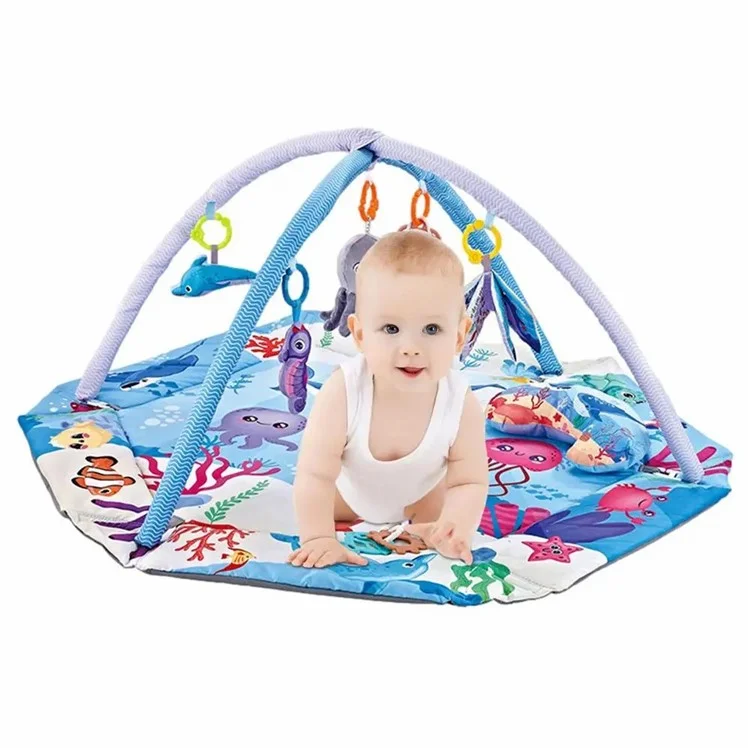 BB020 Early Development Baby Gym Play Mat with Sensory Toys for Newborn Infant Toddlers