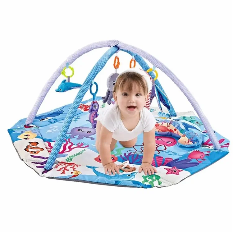 BB020 Early Development Baby Gym Play Mat with Sensory Toys for Newborn Infant Toddlers