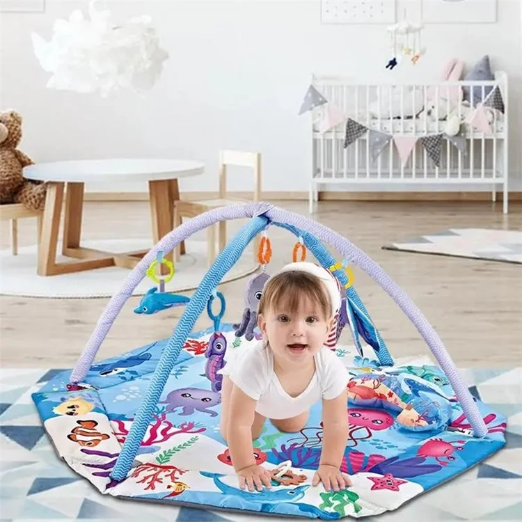 BB020 Early Development Baby Gym Play Mat with Sensory Toys for Newborn Infant Toddlers