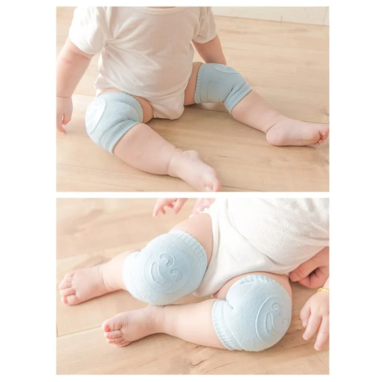 Patrón de Cara Sonriente Protector de Rodilla para Bebés Recién Nacidos, Antideslizante, para Gatear - Rosa