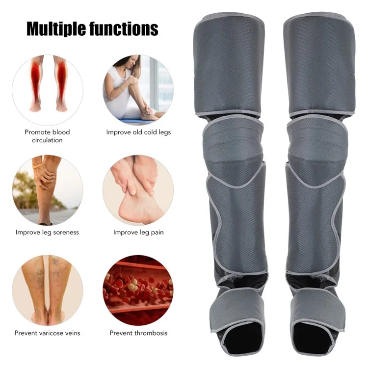 101394 Air Wave Leg Massager Foot Airbag Massager Full Cover Heating Body Care Device for Soles, Insteps, Ankles, Calves - US Plug