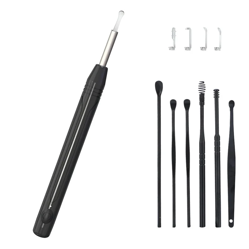 W1 Ear Wax Removal Tool Camera WiFi Ear Cleaning Kit Ear Pick with LED Light - White