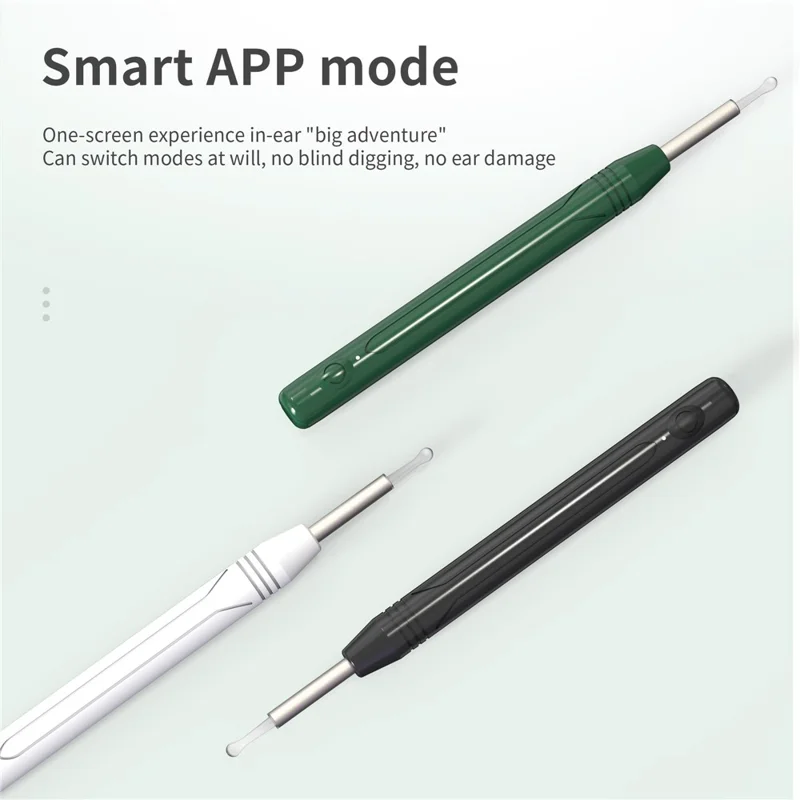 W1 Ear Wax Removal Tool Camera WiFi Ear Cleaning Kit Ear Pick with LED Light - Green