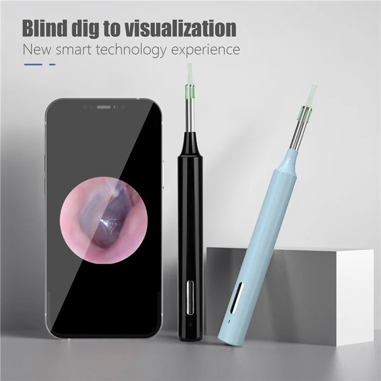 Z10 WiFi Visual Ohrschachentfernung Tool Wireless Ohrschuh Reiniger Digitales Otoskop -ohr -wachs -reinigungswerkzeug - Blau
