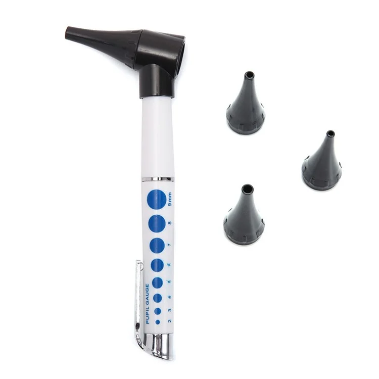 Otoscope médical Otoscope médical pour l'oreille Ophtalmoscope Stylo Lumière d'oreille Loupe pour l'oreille Ensemble de nettoyage d'oreille Outil de diagnostic clinique