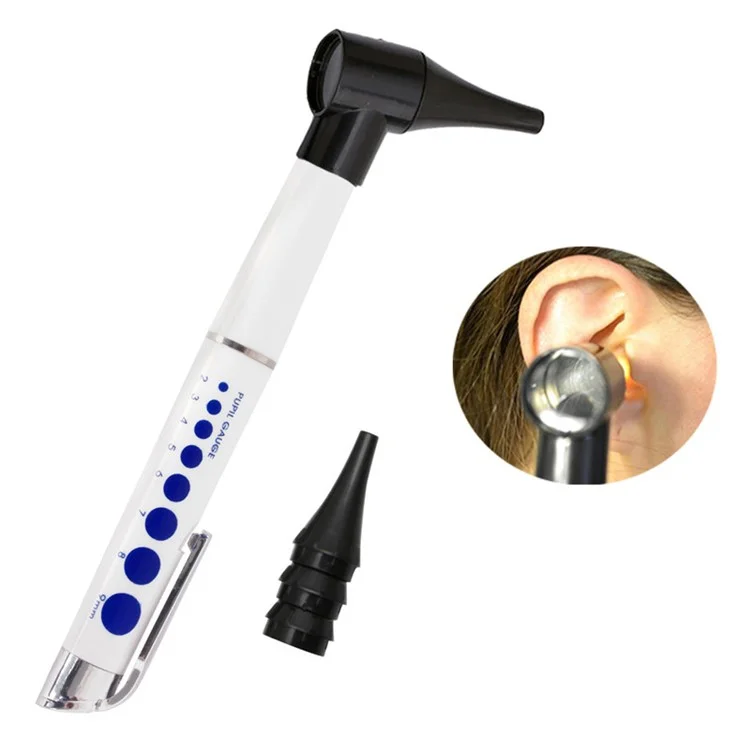 Otoscope médical Otoscope médical pour l'oreille Ophtalmoscope Stylo Lumière d'oreille Loupe pour l'oreille Ensemble de nettoyage d'oreille Outil de diagnostic clinique
