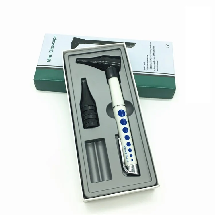 Otoscope médical Otoscope médical pour l'oreille Ophtalmoscope Stylo Lumière d'oreille Loupe pour l'oreille Ensemble de nettoyage d'oreille Outil de diagnostic clinique