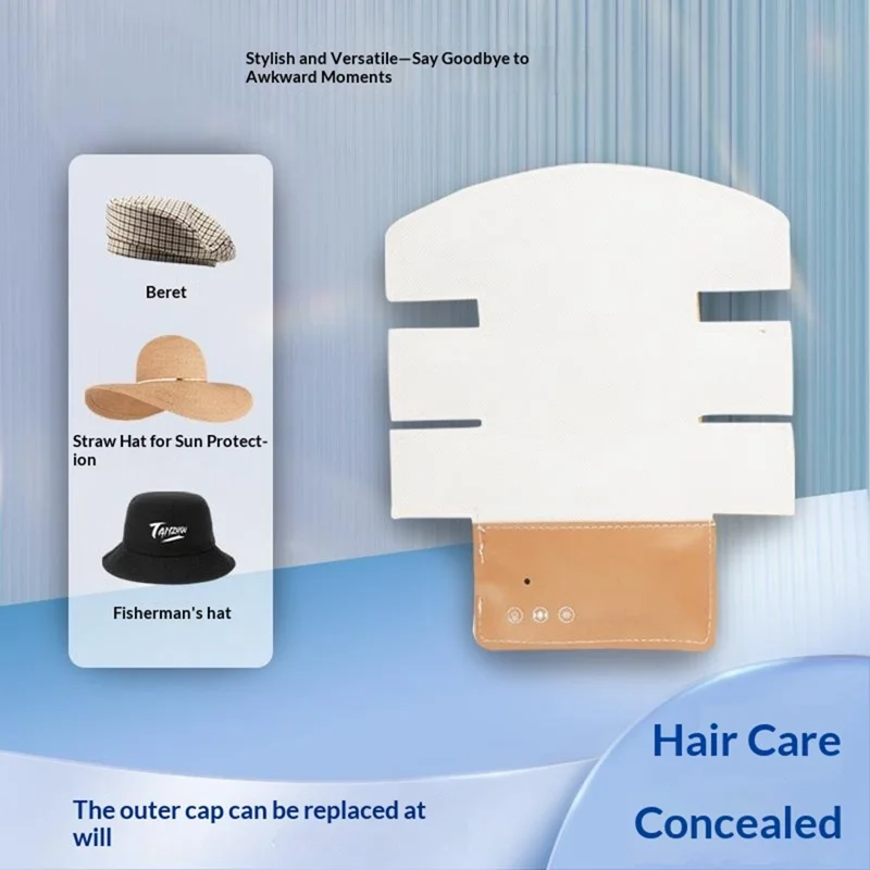 70-LED Red and Blue Light Therapy Rechargeable Hair Growth Cap with Vibrating Scalp Massage