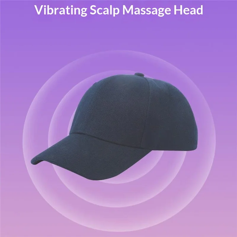 70-LED Red and Blue Light Therapy Rechargeable Hair Growth Cap with Vibrating Scalp Massage