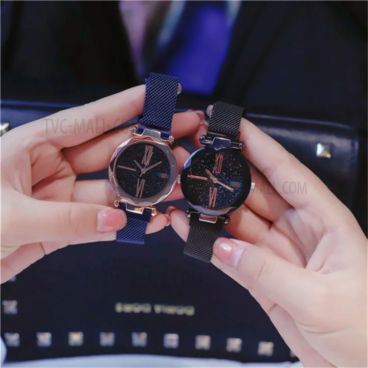 Jiangyuyan Scale Roman Scale Imperméable Women Quartz Wist Watch Alloy Band - le Noir