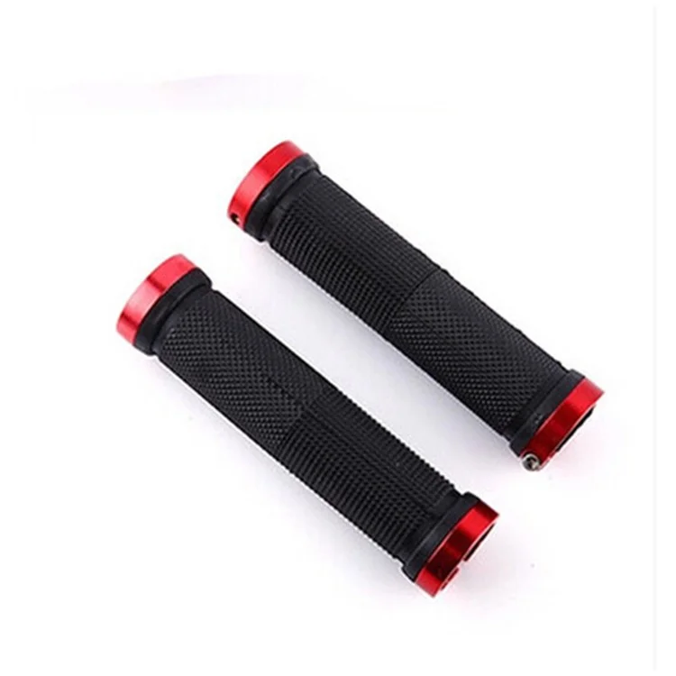 Cycling Mountain Bike Grips Non-Slip Aluminium Alloy Handle Bar Cover- Red