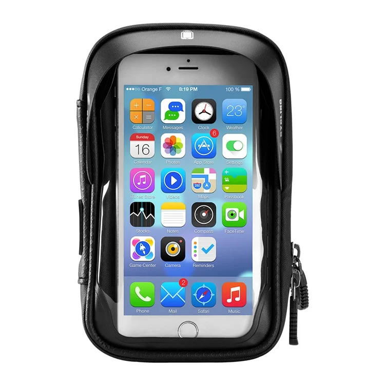 Waterproof Bicycle Phone Bag Touch Screen Navigation Cycling Handlebar Bag - 5.8 inch