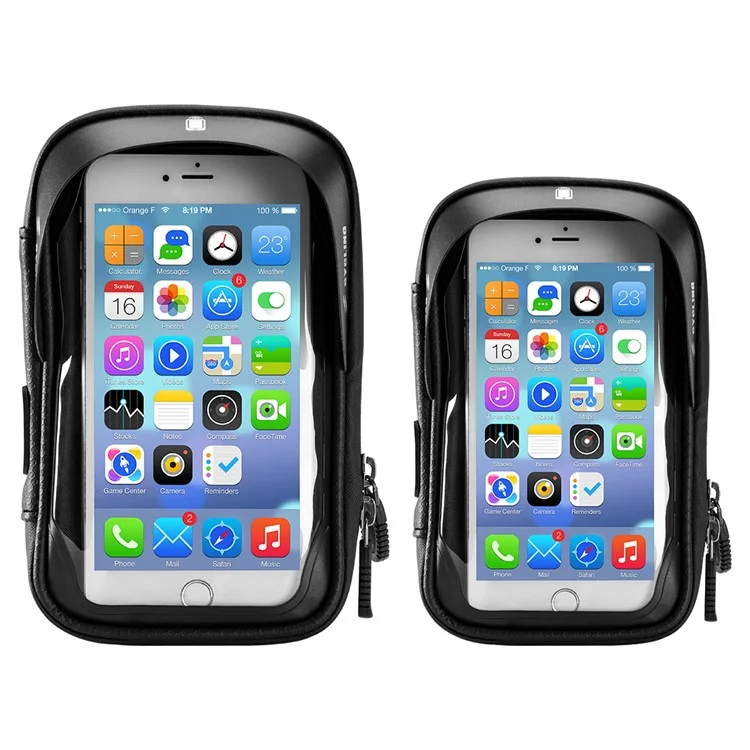 Waterproof Bicycle Phone Bag Touch Screen Navigation Cycling Handlebar Bag - 5.8 inch