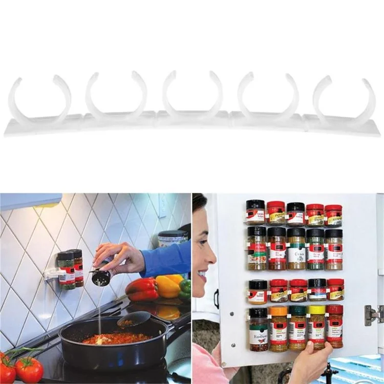 Spice Rack with 5 Spice Grippers Spice Organize for Kitchen