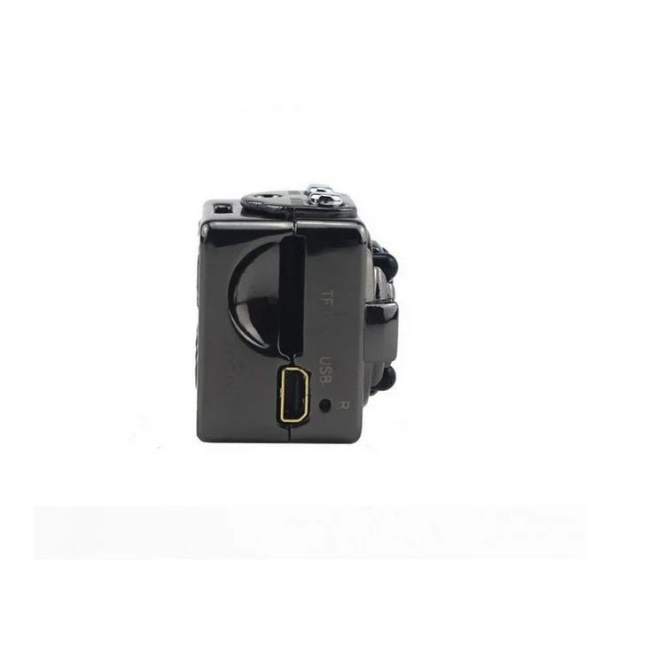 SQ8 Full HD 1080P Mini DV 12MP Infrared Night Vision Camera with 360 Degree Rotary Stent - Black