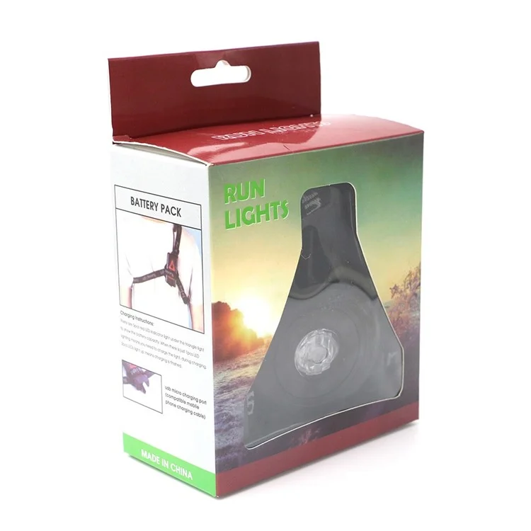 Outdoor Running Lights LED Night Flashlight USB Charge Chest Lamp