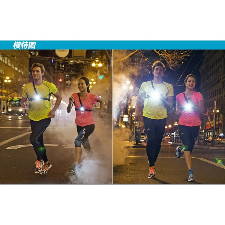 Outdoor Running Lights LED Night Flashlight USB Charge Chest Lamp