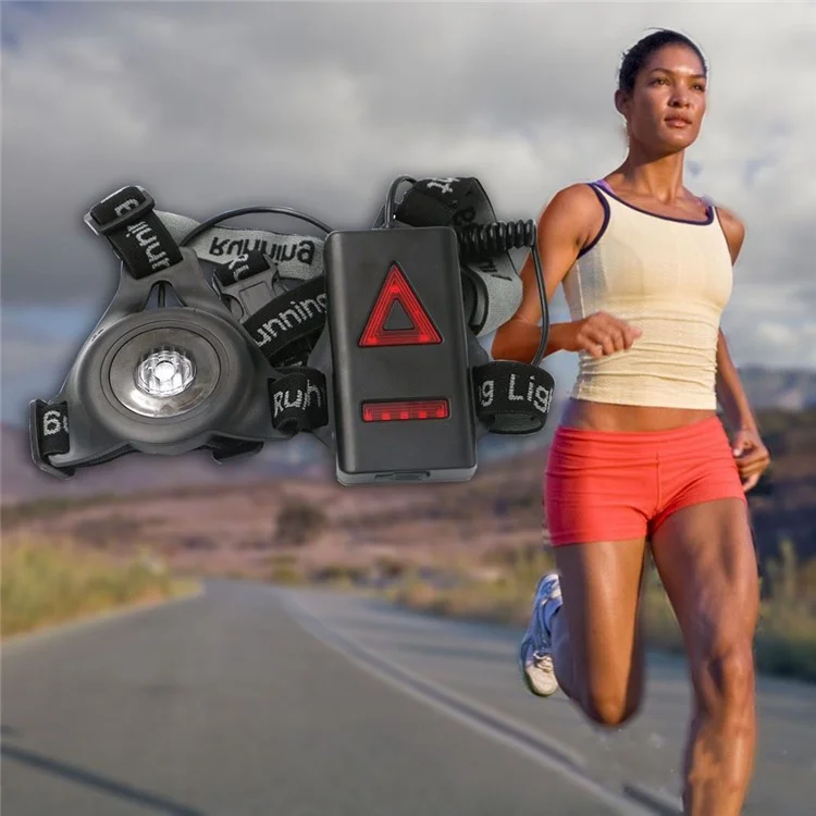 Outdoor Running Lights LED Night Flashlight USB Charge Chest Lamp