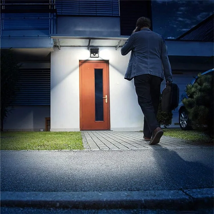 Lampes solaires à 3 côtés et 40 LED, Éclairage mural solaire extérieur avec détecteur de mouvement, Imperméable