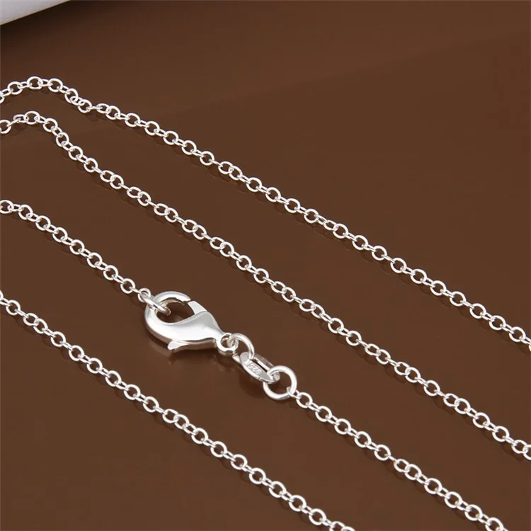 1.0mm Silver Plated Chain Necklace (Length: 45cm)