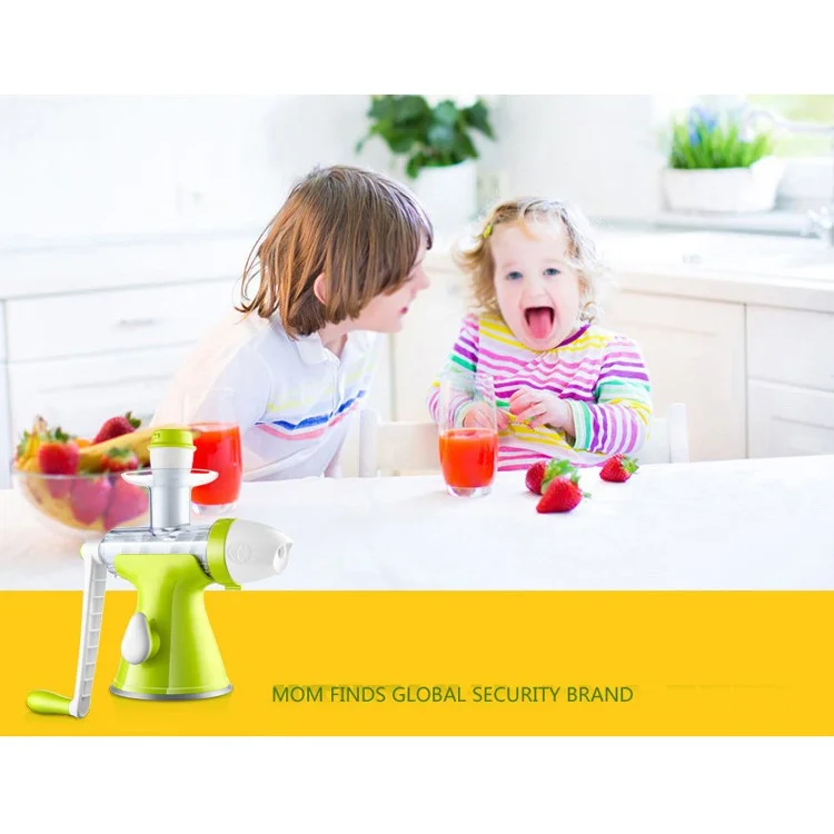 Manual 2 in 1 Healthy Fruit Vegetables Juicer & Ice Cream Maker Machine